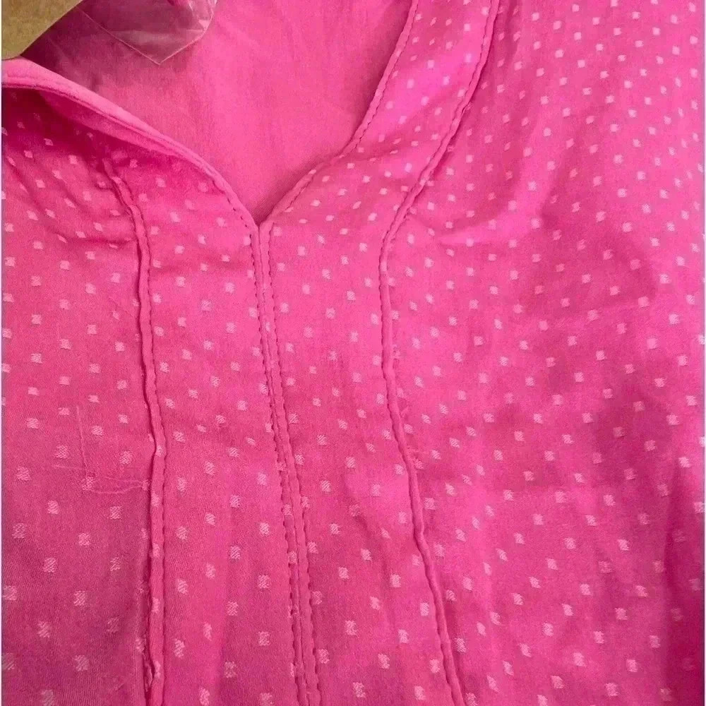 Karlie New With Pink Tags Tonal Dot Long Sleeve Dress - Picture 8 of 10